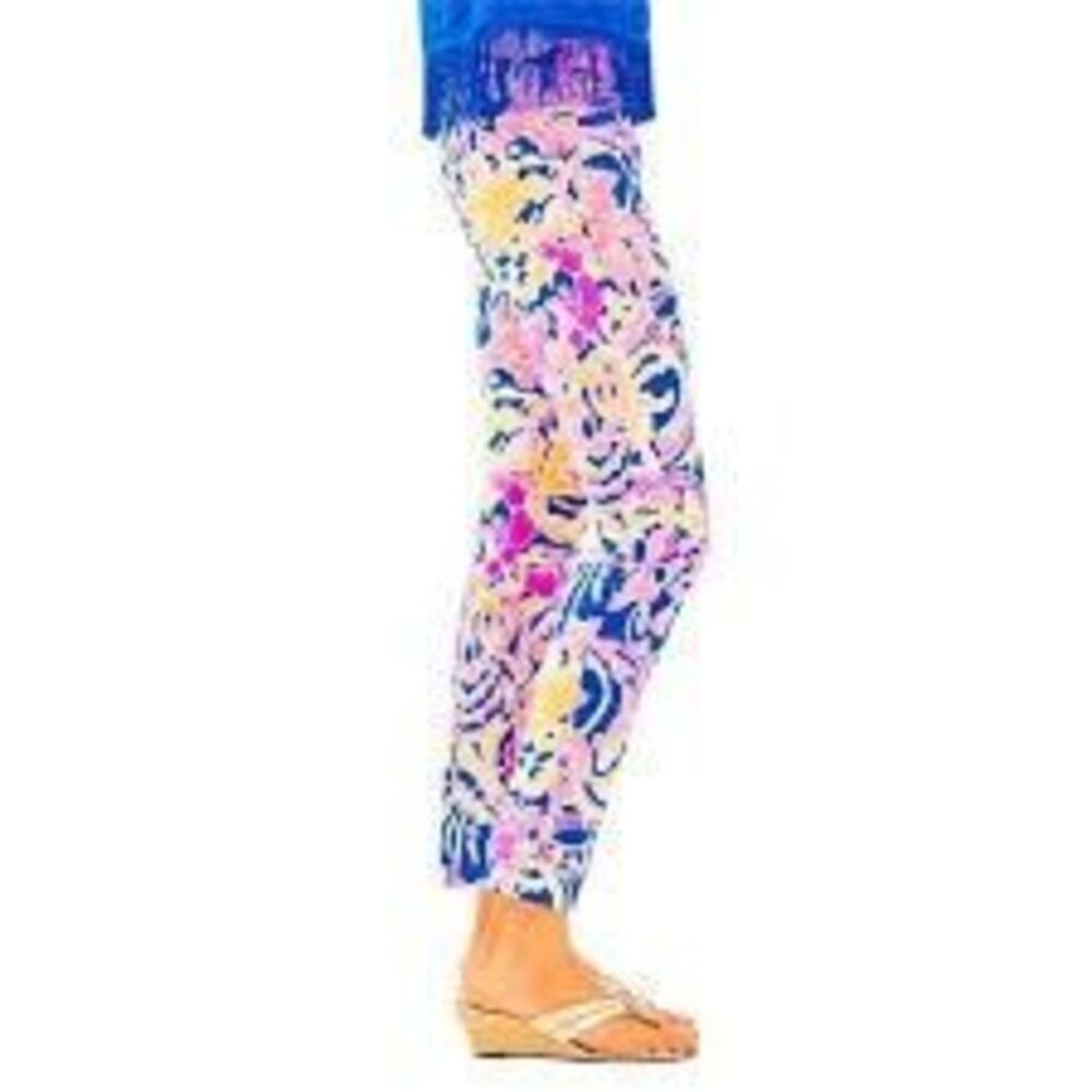 Lilly Pulitzer Callahan Chino Brilliant Blue Catch & Release Sz 6